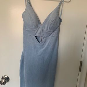 Blue form fitting dress